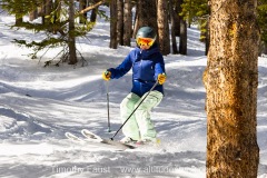 Female tree skier