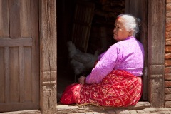 Nepalise Woman in Doorway
